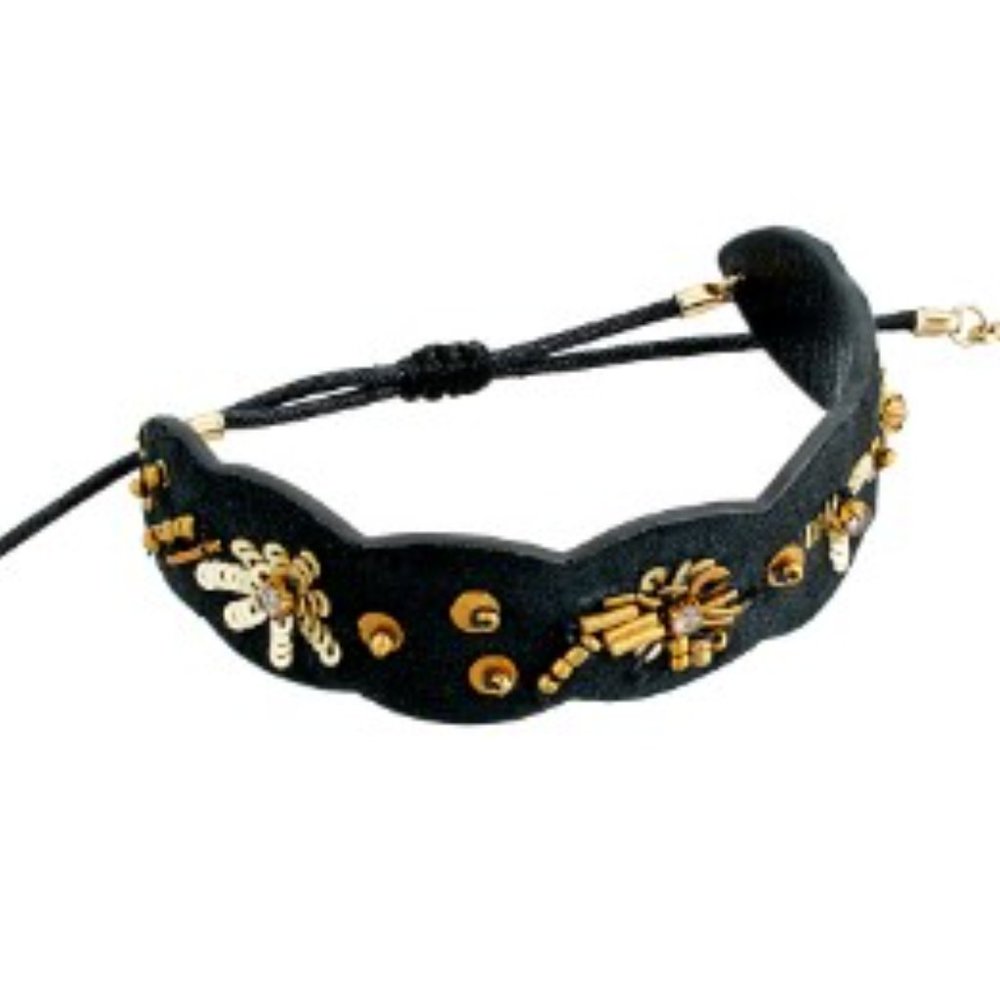 Rebecca Minkoff - Stargazing Guitar Strap Pulley Bracelet (Black)
